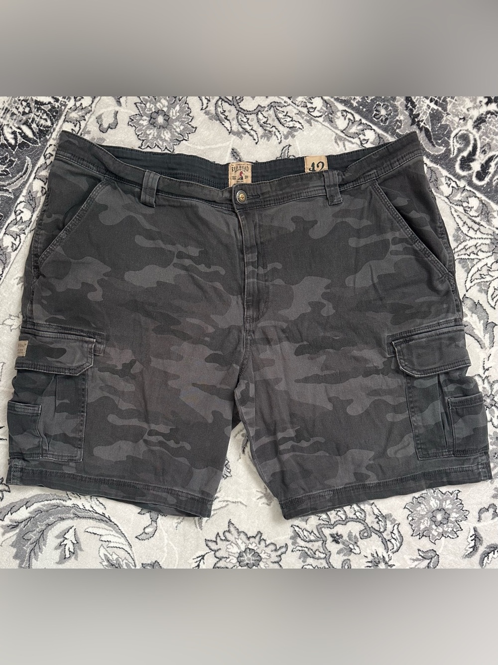 Men's Redhead Black Camo Cargo Shorts